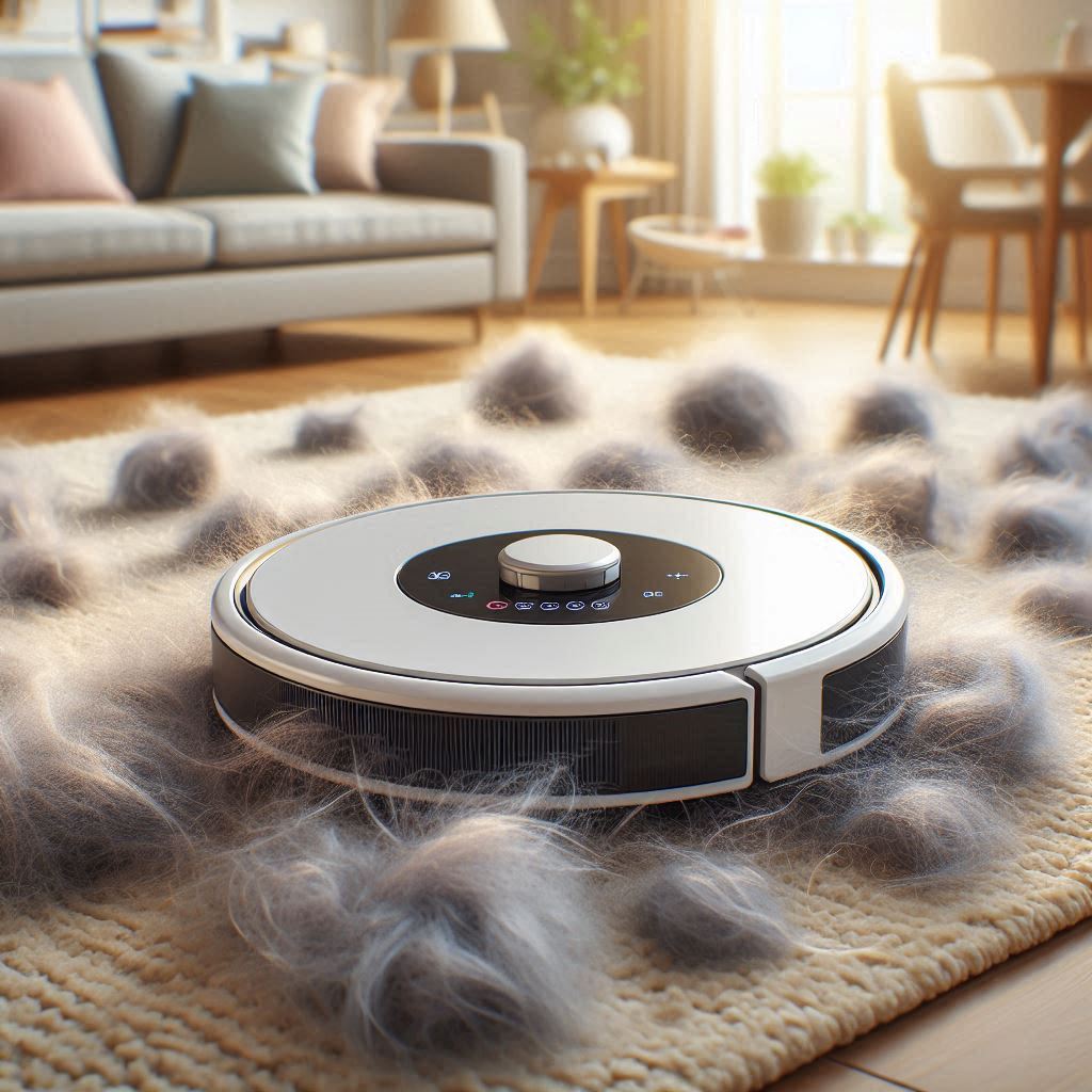 Robot Vacuum vs Statically Bonded Pet Hair on Carpets